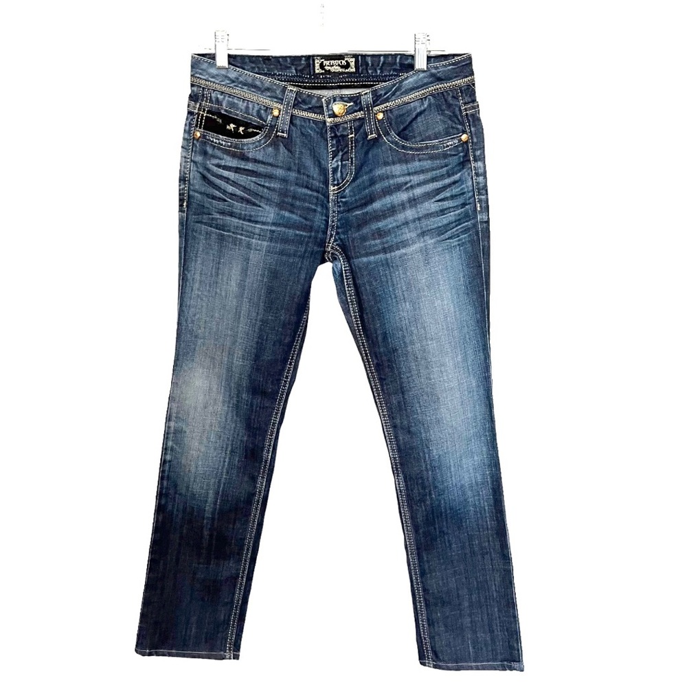Rerock For Express Blue Low Rise Skinny Jeans Size 8